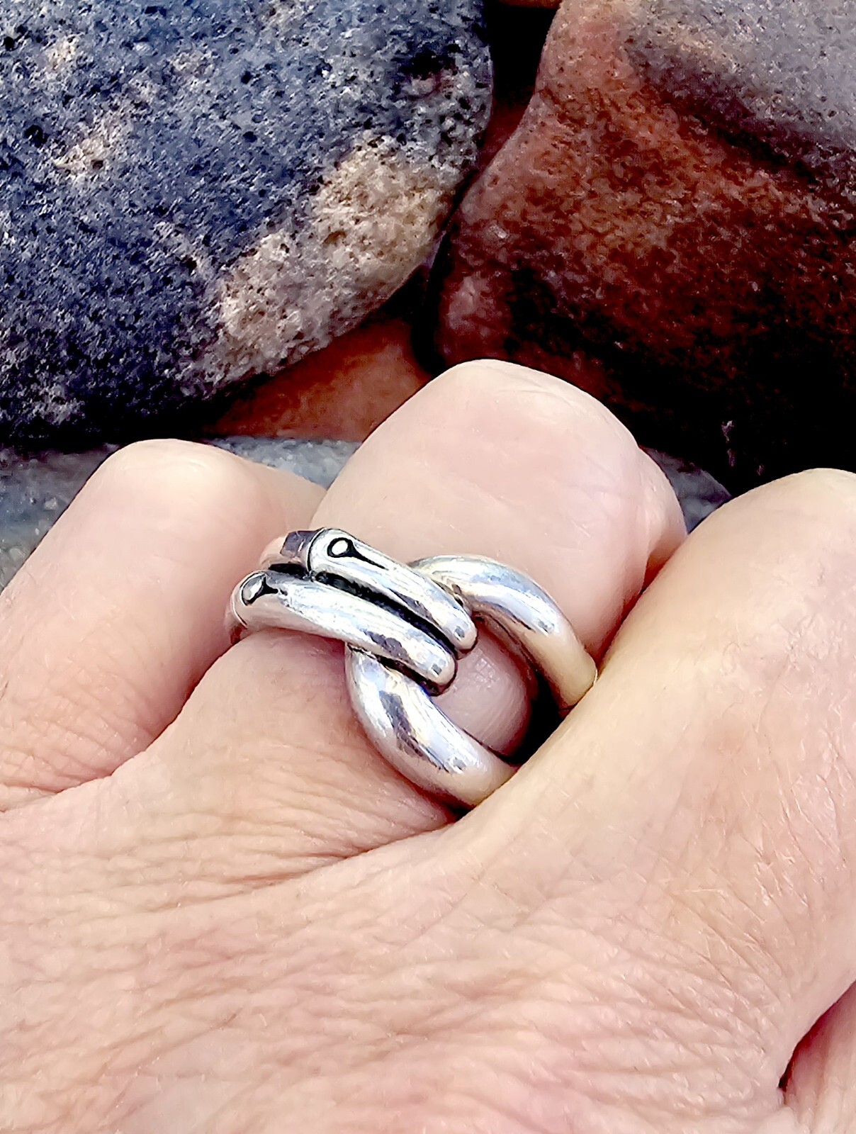 John Hardy Bamboo Ring Size 8 Sterling Silver