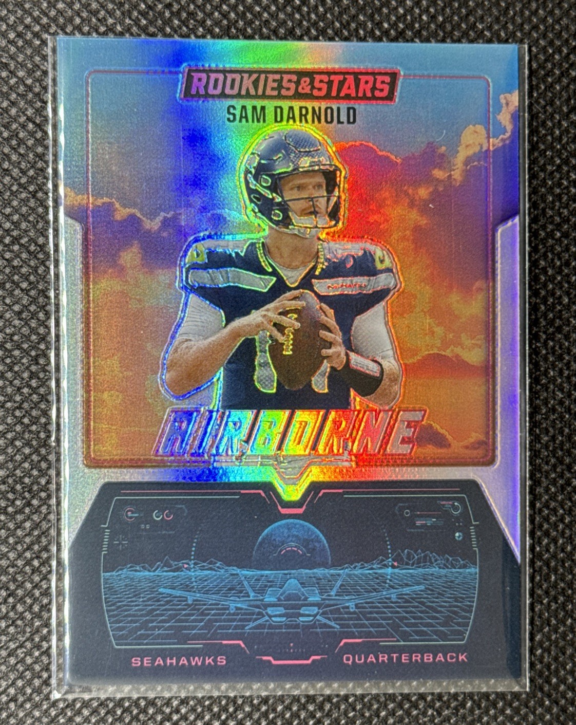 2025 Panini Rookies & Stars - Airborne Sam Darnold #19 Silver Prizm