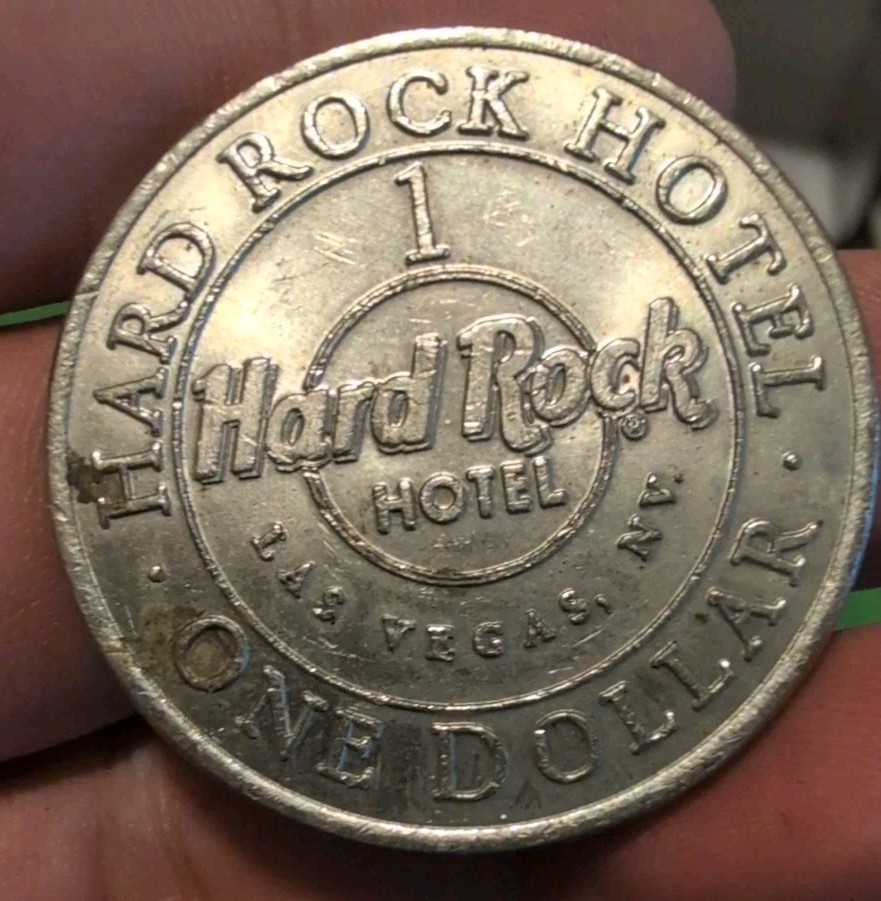 HARD ROCK HOTEL CASINO LAS VEGAS $1 ONE DOLLAR GAMING TOKEN COIN