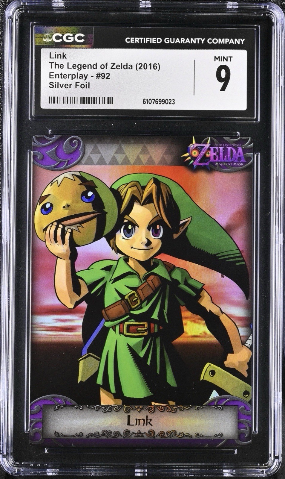 CGC 9 MINT Link Silver Foil – Legend of Zelda Enterplay (2016) #92 