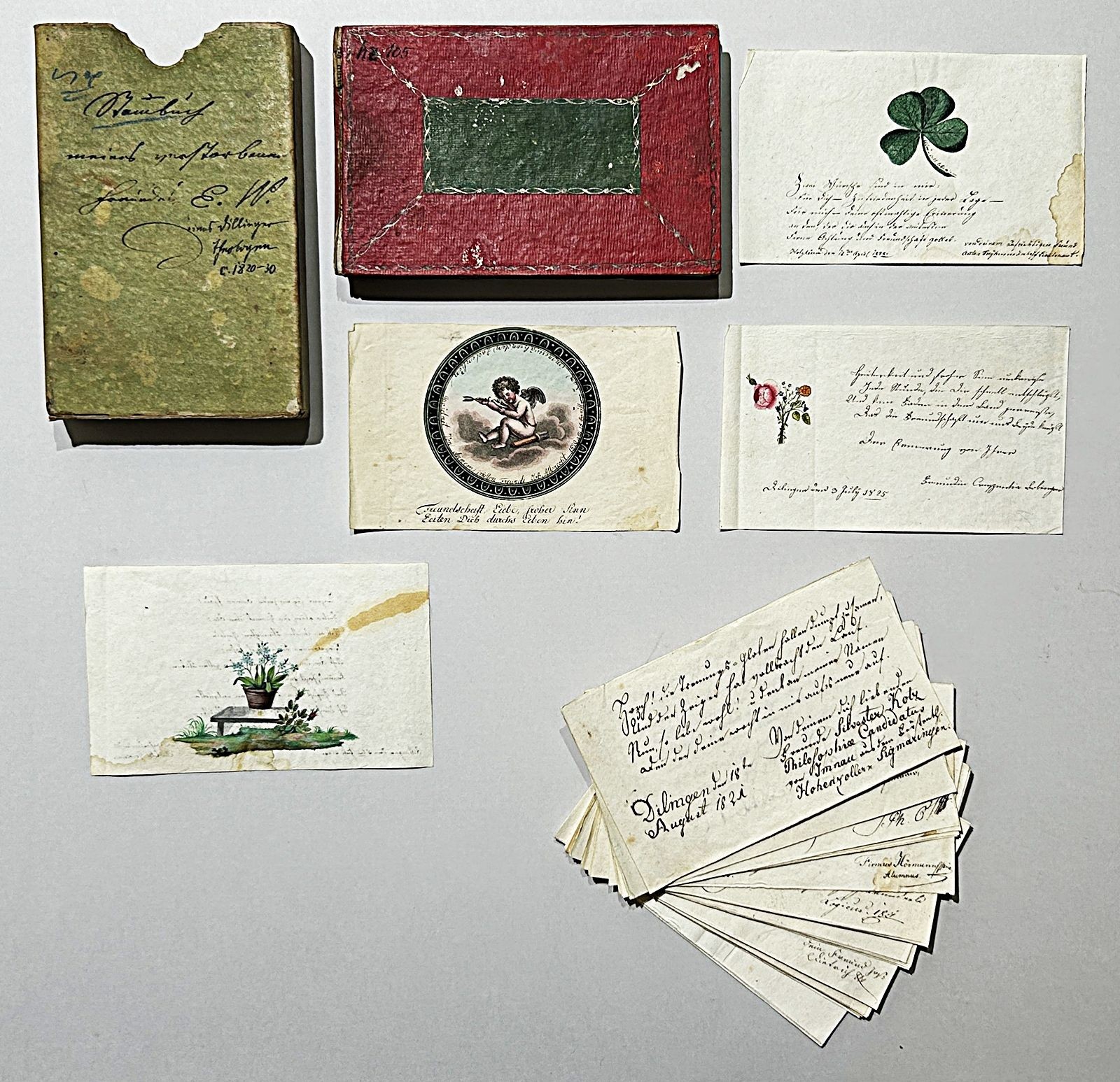 Stammbuch Dillingen Friendship Book Manuscript Kaufbeuren Biedermeier 1820