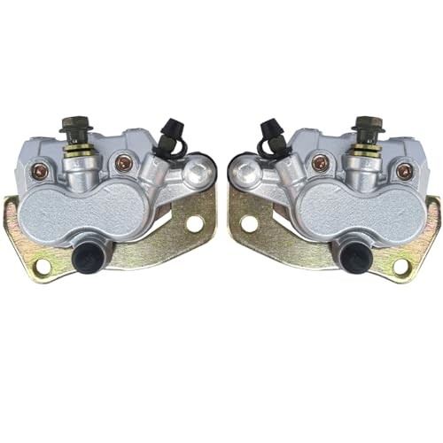 Front Left Right Brake Calipers Set with Pads Compatible with Yamaha Rhino 450 