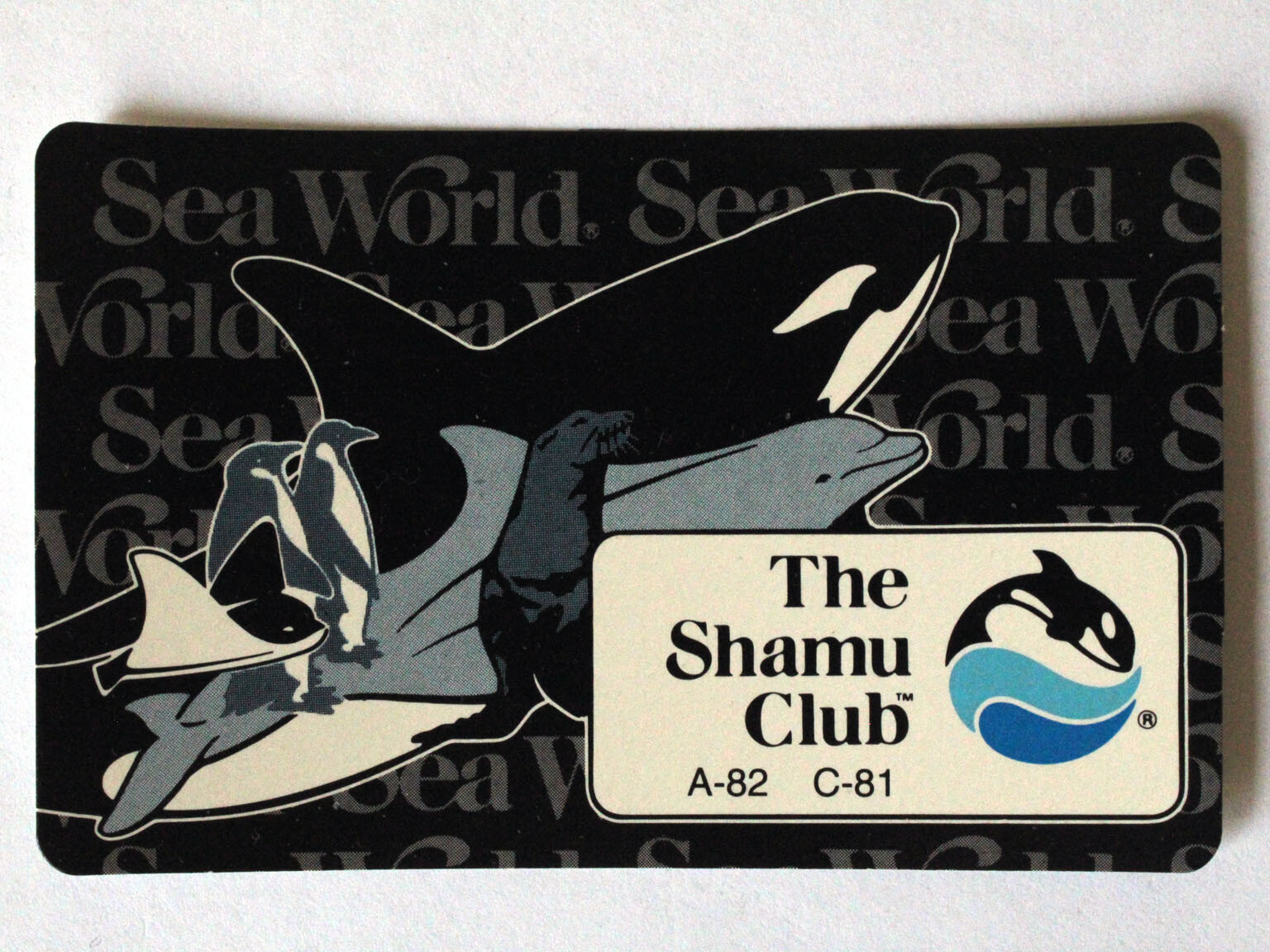 The Shamu Club Card Sea World of California Membership Discount 1994 Vintage LNC