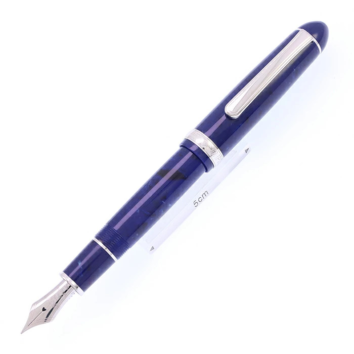 PLATINUM Platinum Fountain Pen #3776 Celluloid Midnight Ocean Medium Point