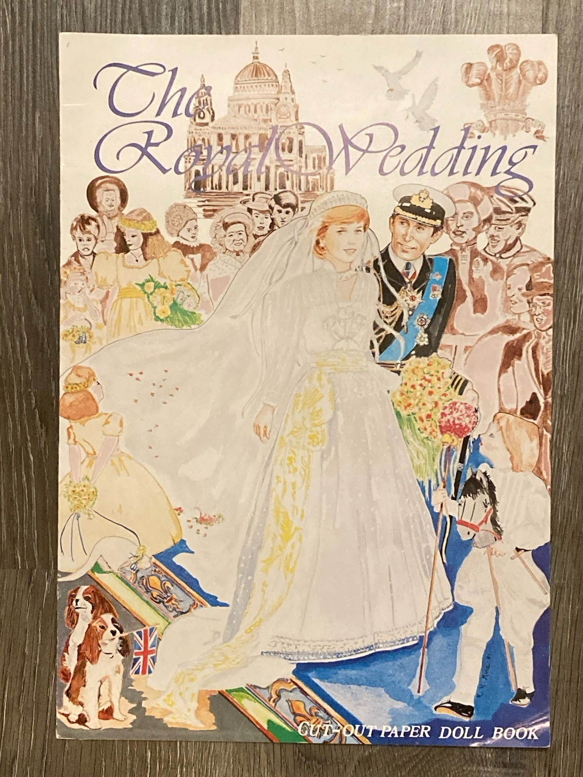 1981 Princess Diana THE ROYAL WEDDING Cut Out Paper Doll Book UNCUT
