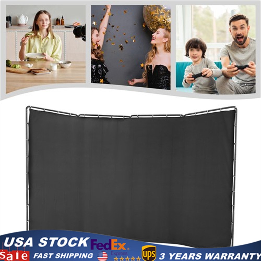 Backdrop Stand Floor Standing Photography Backdrop Stand w/Black Cloth 4*2.4m