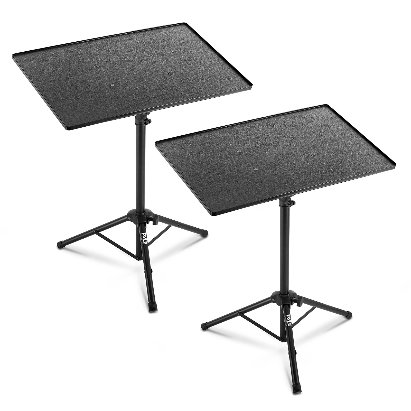 Pyle Universal Laptop Projector Tripod Stand - 2 Pcs Computer, Book, DJ Black 