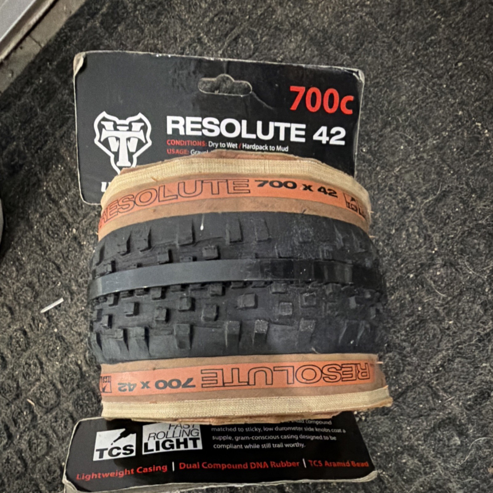 WTB Resolute 42 Tubeless Gravel Bike Tire 700C x 42mm Dual Compound Knobby Tread