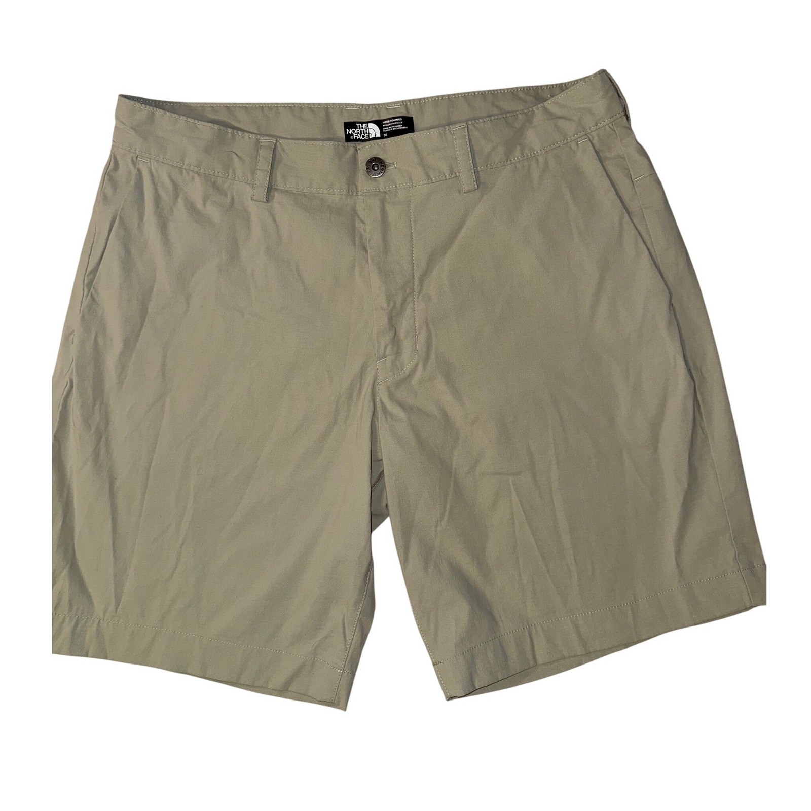 The North Face Mens Horizon Hiking Shorts Tan Beige Size 36 Nylon Blend Stretch