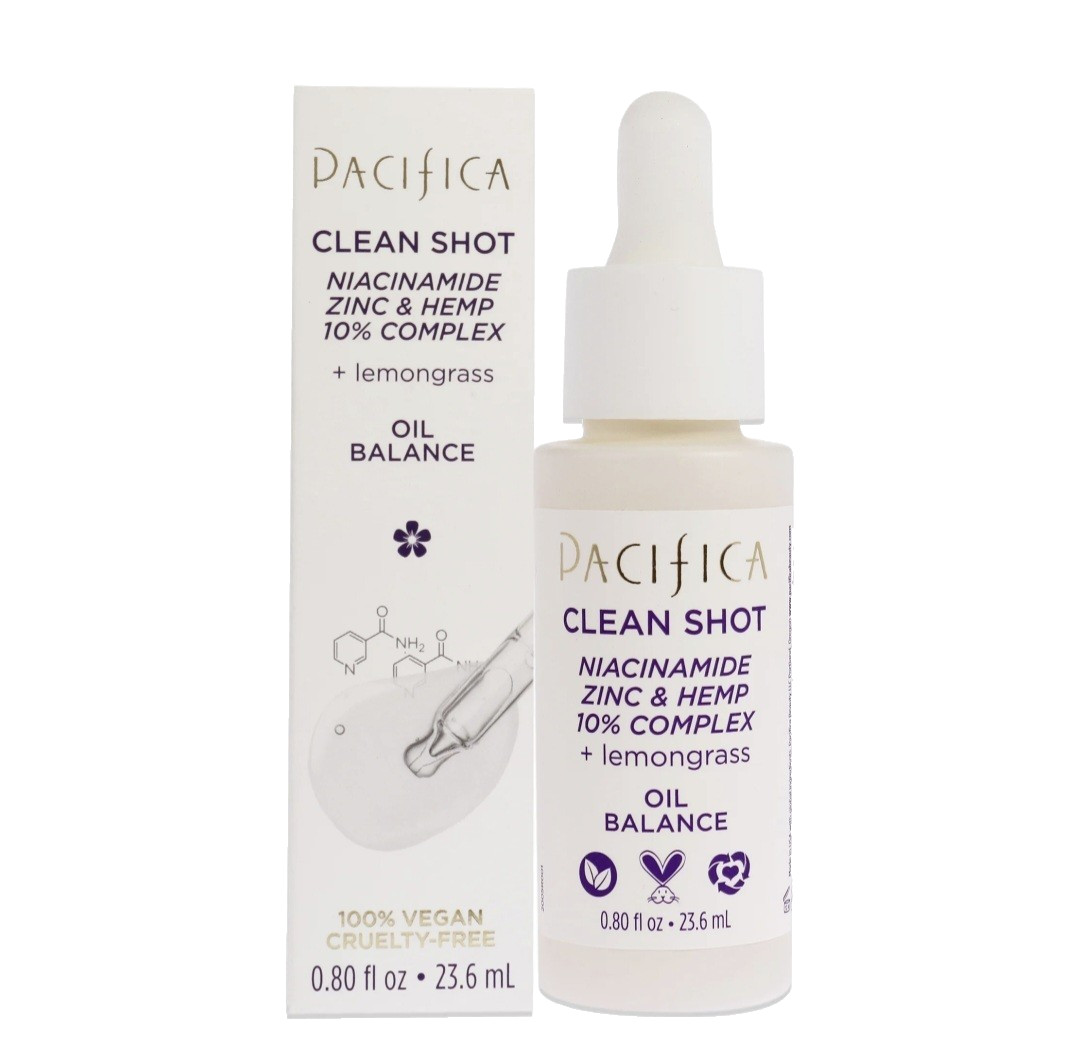 Clean Shot Niacinamide Zinc and Hemp 10%  Complex by Pacifica - 23.6mL New
