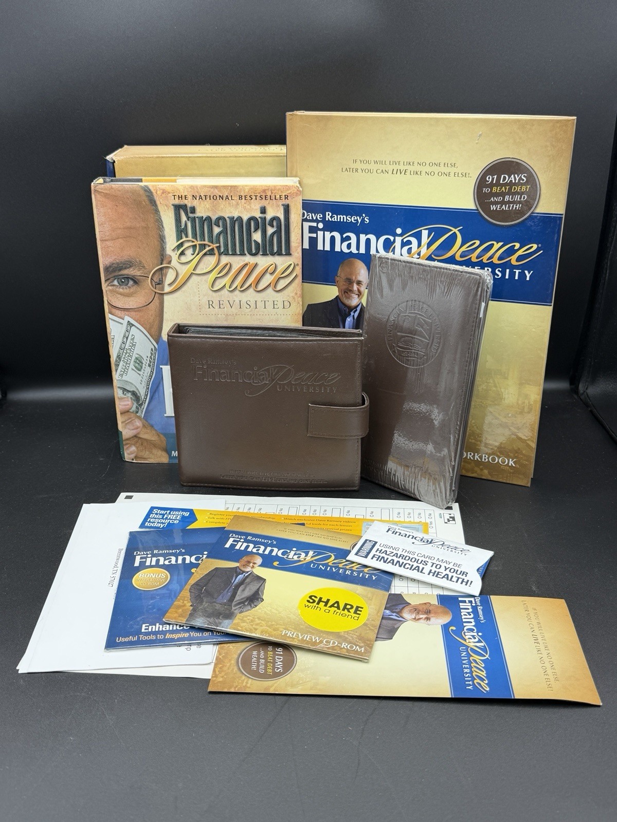 Dave Ramsey's FINANCIAL PEACE UNIVERSITY Membership Kit Open Box