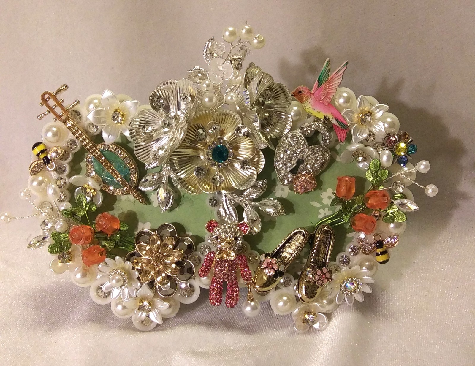 JEWELRY ART- Beautiful Rhinestone, Enamel, Faux Pearl Florals, and Accents