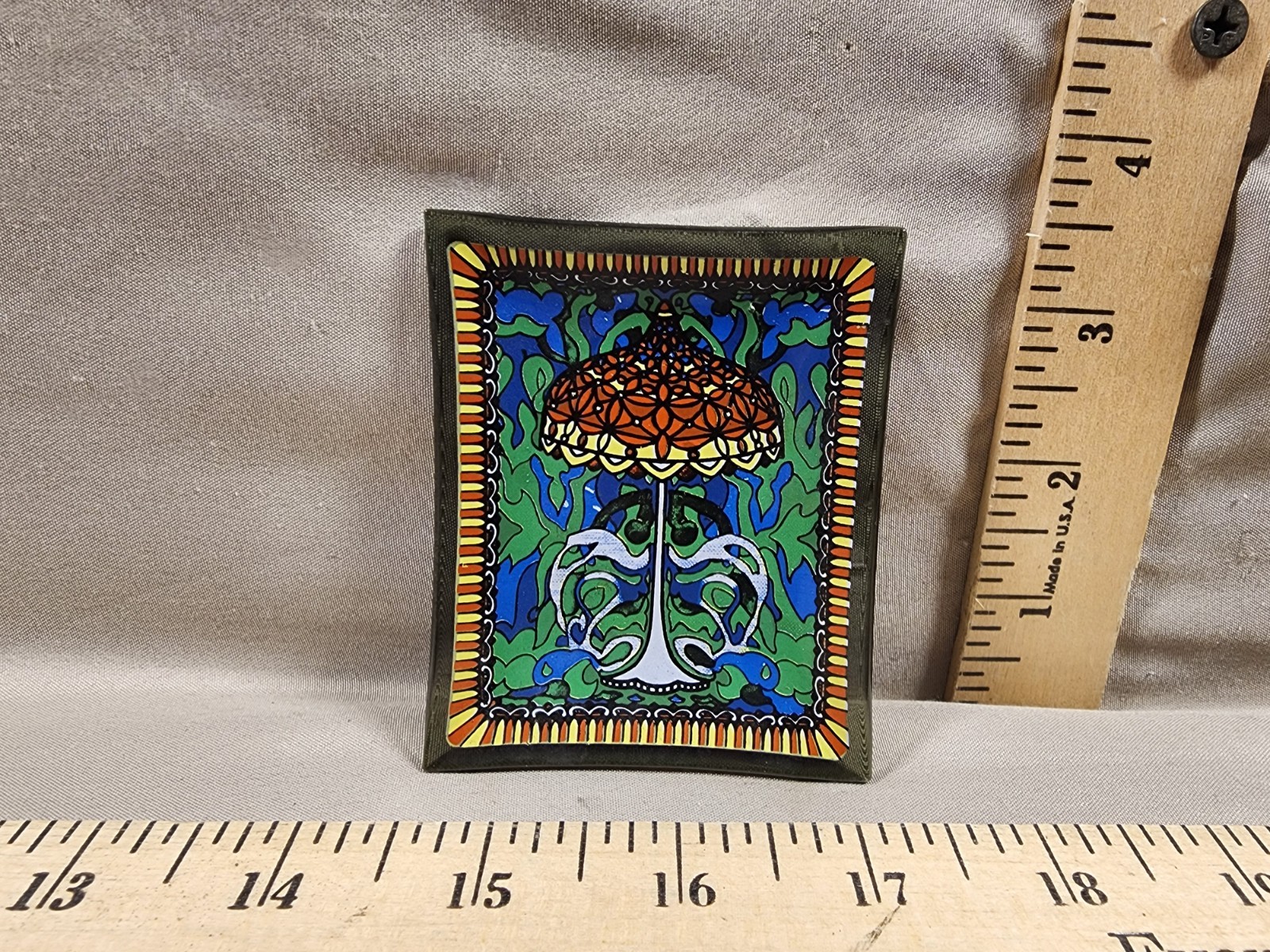 Vintage Houze Art Bent Glass Ashtray Art Deco Lamp Mid Century Decor