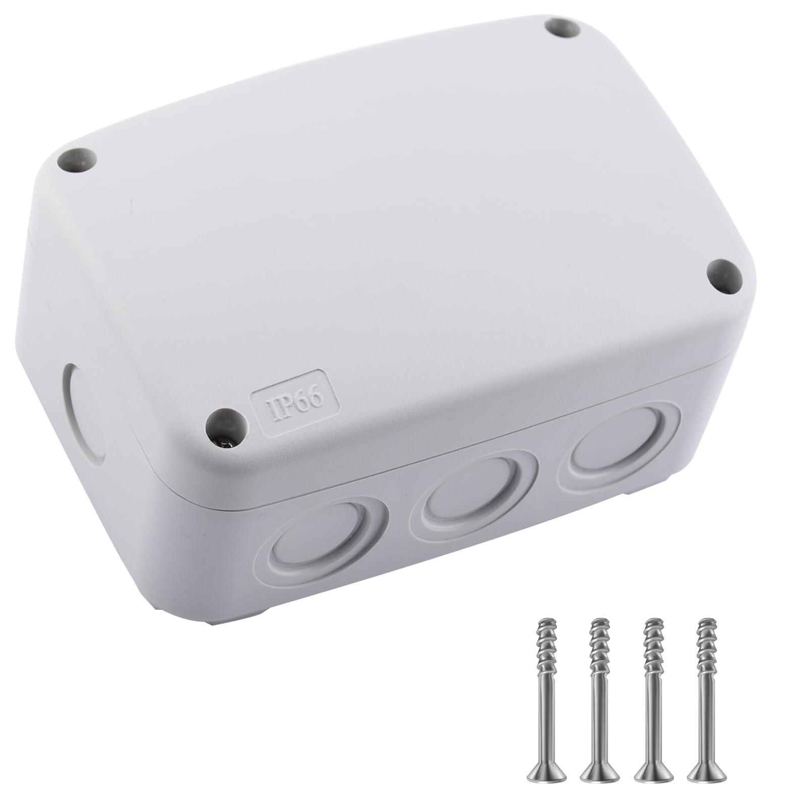 Nineleaf IP66 Waterproof Outdoor Electrical Project Junction Box White PVC