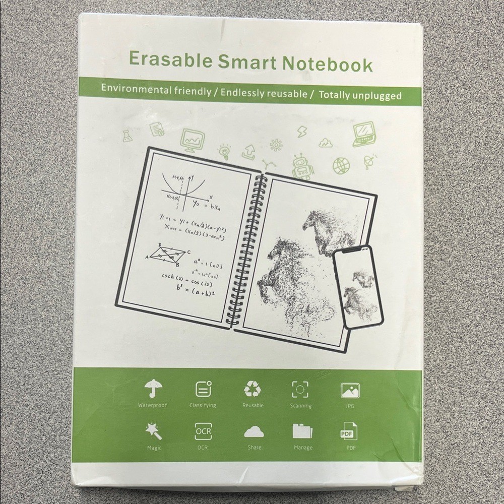 NWT Erasable Notebook - Green Technology
