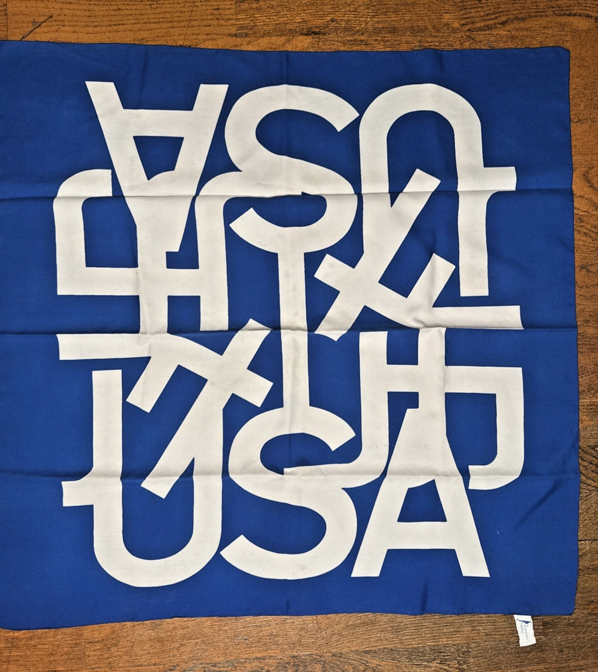 Retna A Klopman Fabric USA Scarf Bandana Royal Blue White 31"x31"
