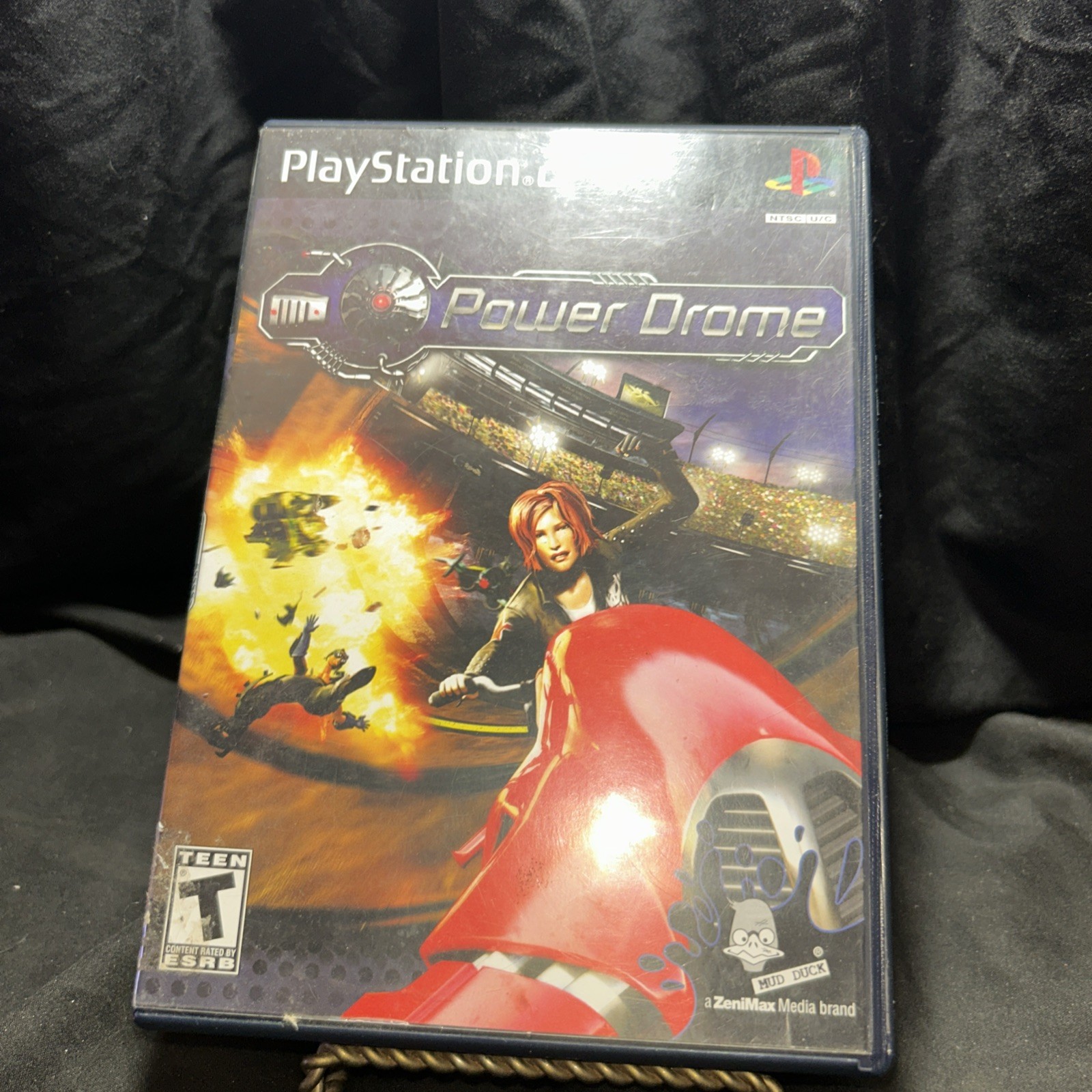 Powerdrome (Sony PlayStation 2, 2004) Case & Book Included Rated Teen