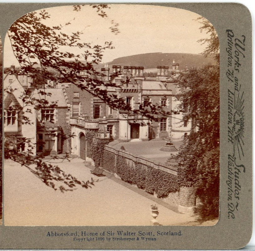 SCOTLAND, Abbotsford, Home of Sir Walter Scott--Underwood Stereoview T54