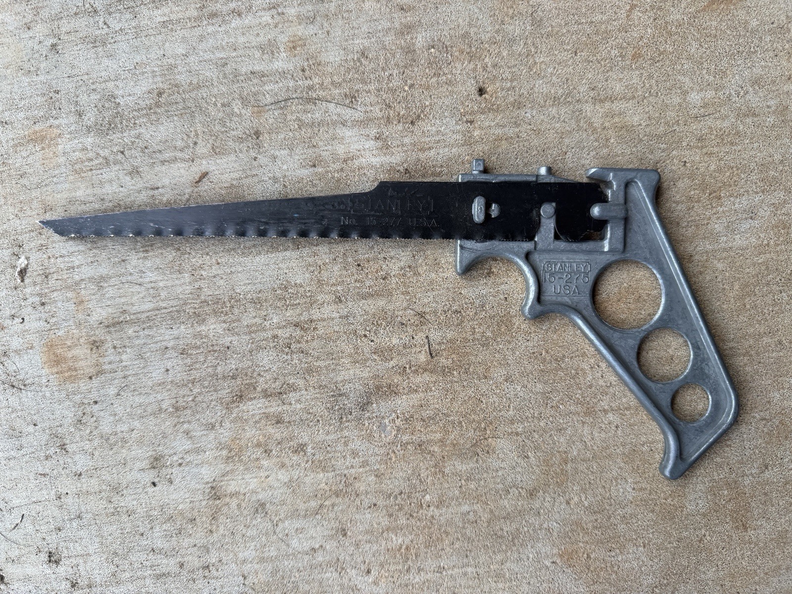 Vintage Stanley # 15-275 Pistol Grip Saw Handle With 15-277 Blade " GREAT ITEM "