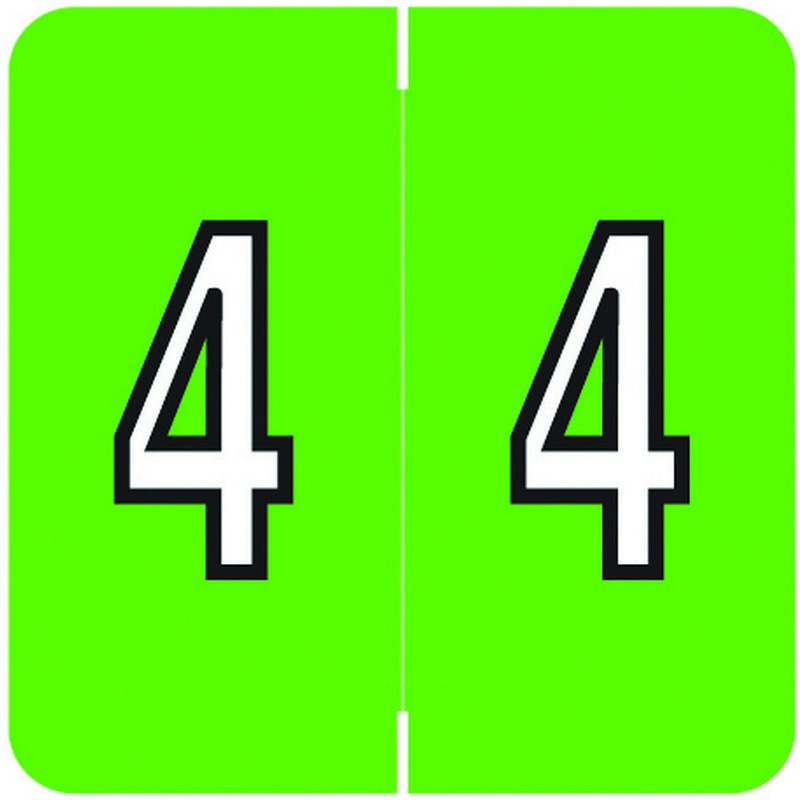 Barkley FNBRM Compatible "4" Numeric Labels, Laminated Stock, 1-1/2" x 1-1/2"