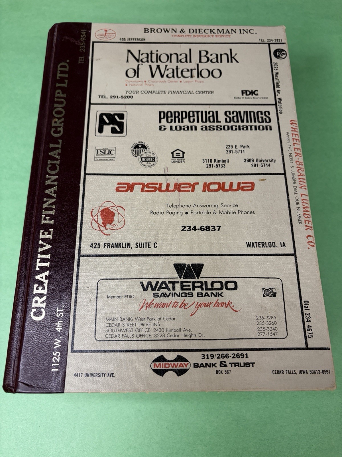 Waterloo Iowa Directory 1984 City Black Hawk County Book Bussiness Great VTG ADS
