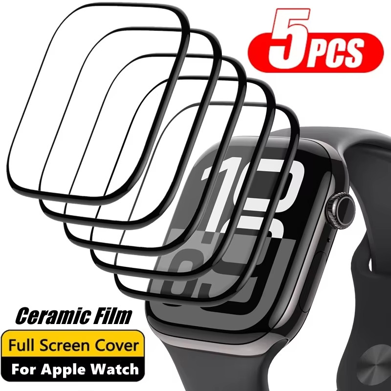 5PCS Screen Protector for Apple Watch 10 9 8 7 6 5 11 40MM 41MM 42MM 44MM 45MM 4