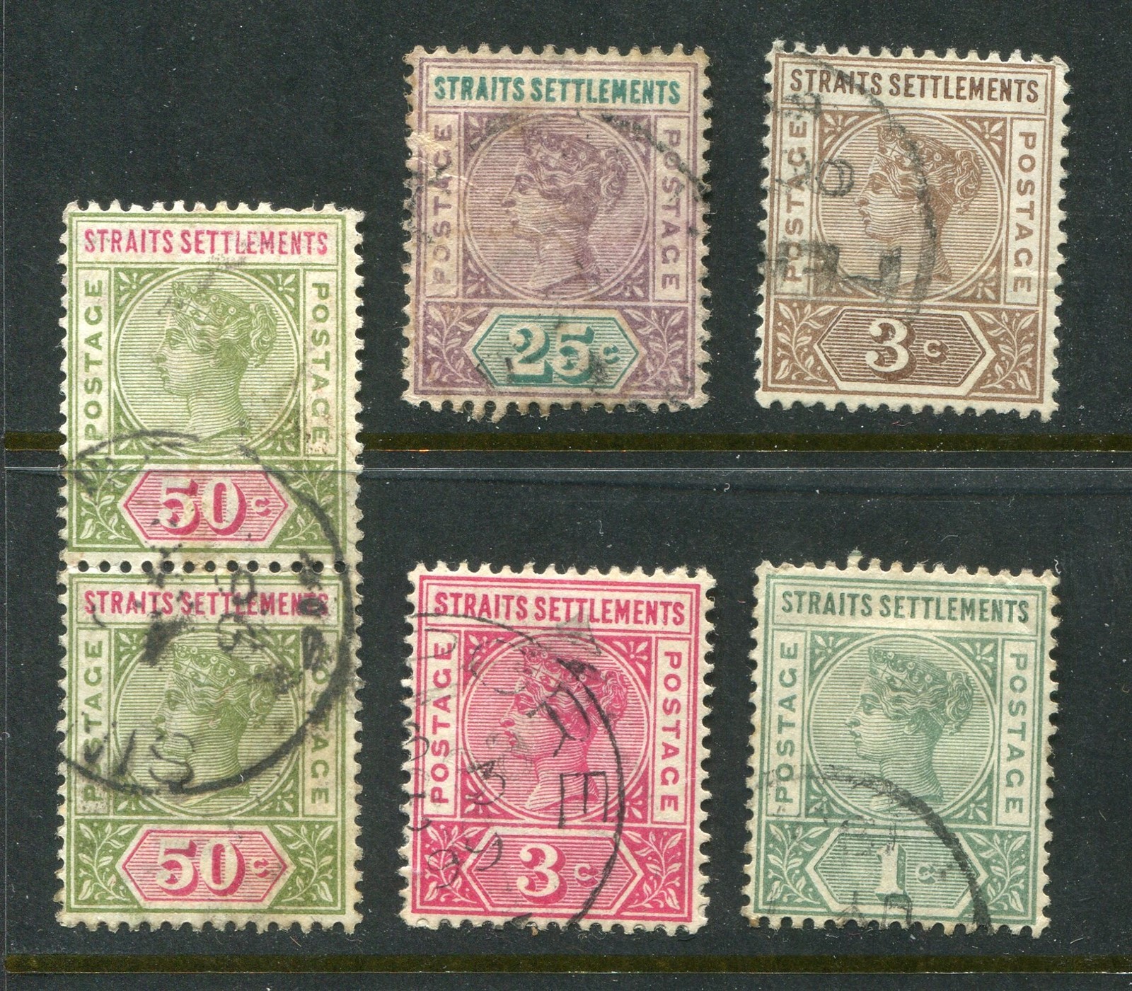 Straits Settlements #83-87 Victoria Short Set [Used]
