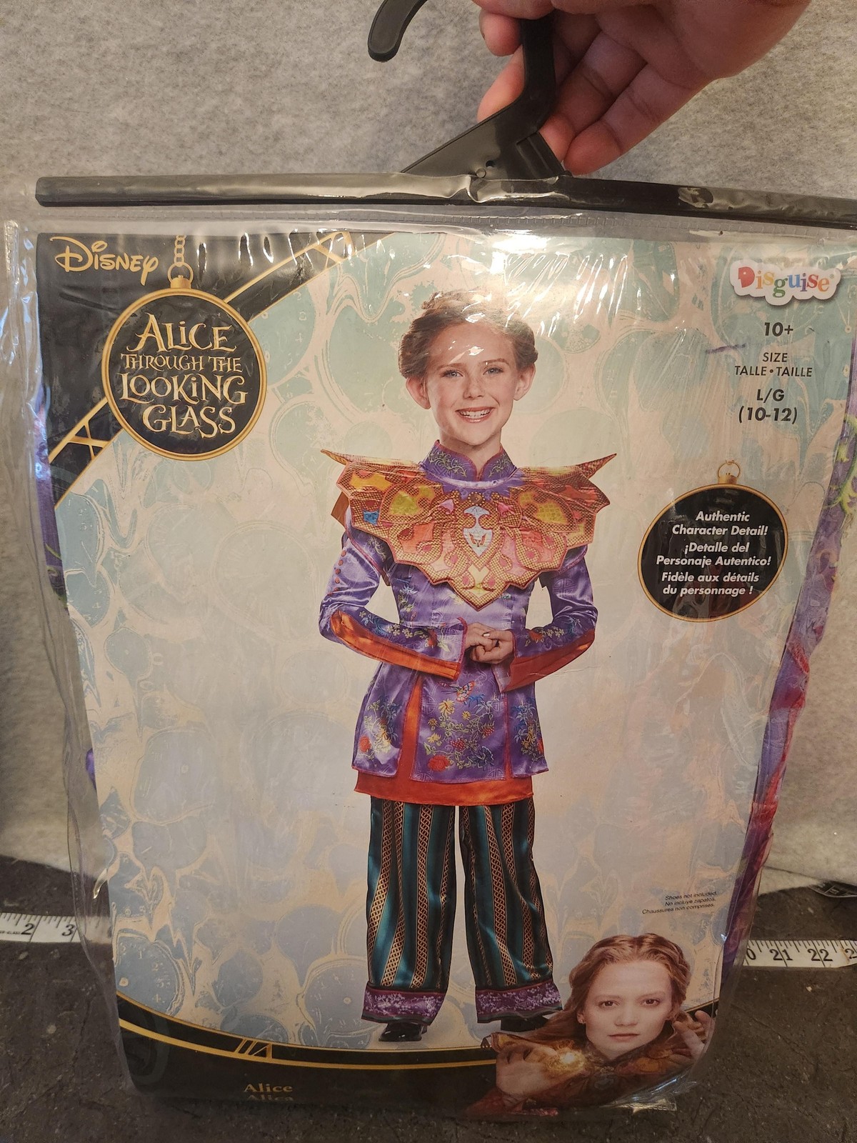 Disney Alice Through The Looking Glass Costume Girls Large 10-12 Disguise Set