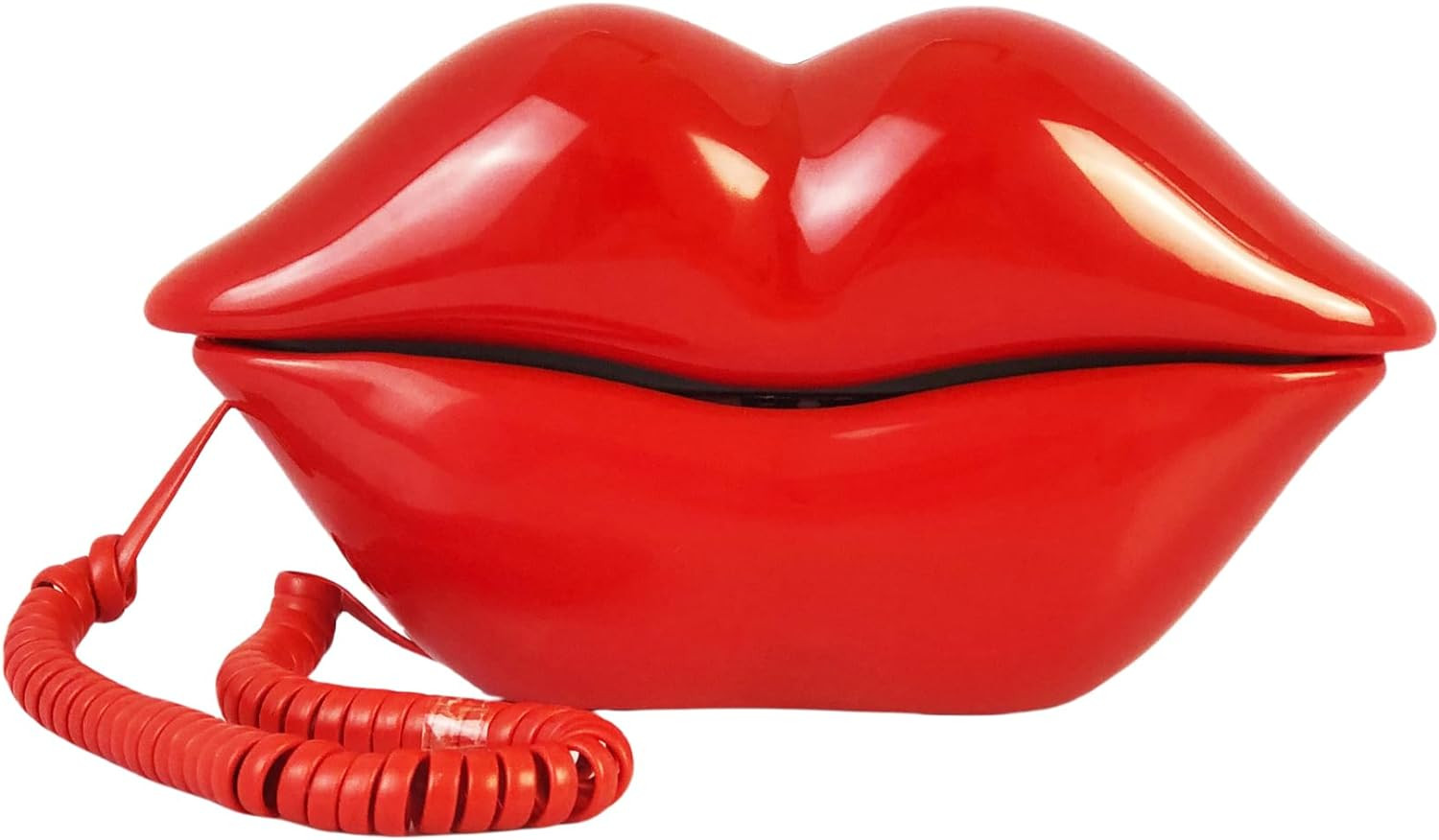 Telpal Red Mouth Telephone Wired Novelty Sexy Lip Phone Gift Cartoon Shaped Real