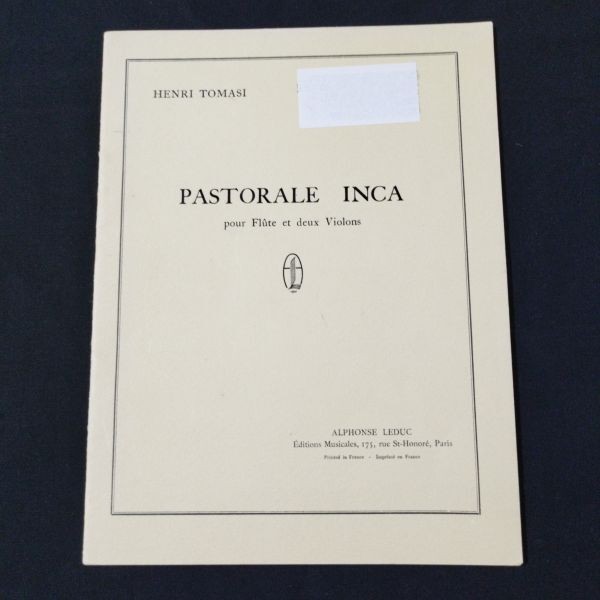 Score Miniature Score (flute/violin x 2) Henri Tomagiinca Pastorale Lourduc Cabi