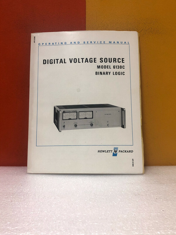 HP 06130-90004 Digital Voltage Source Model 6130C Binary Logic Op/Service Manual