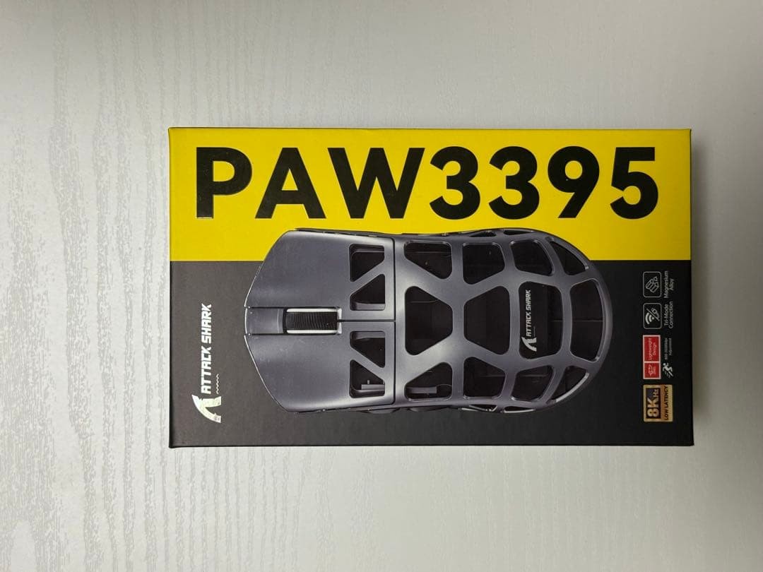Attack Shark Gaming Mouse PAW3395 Wireless Black Used Tested
