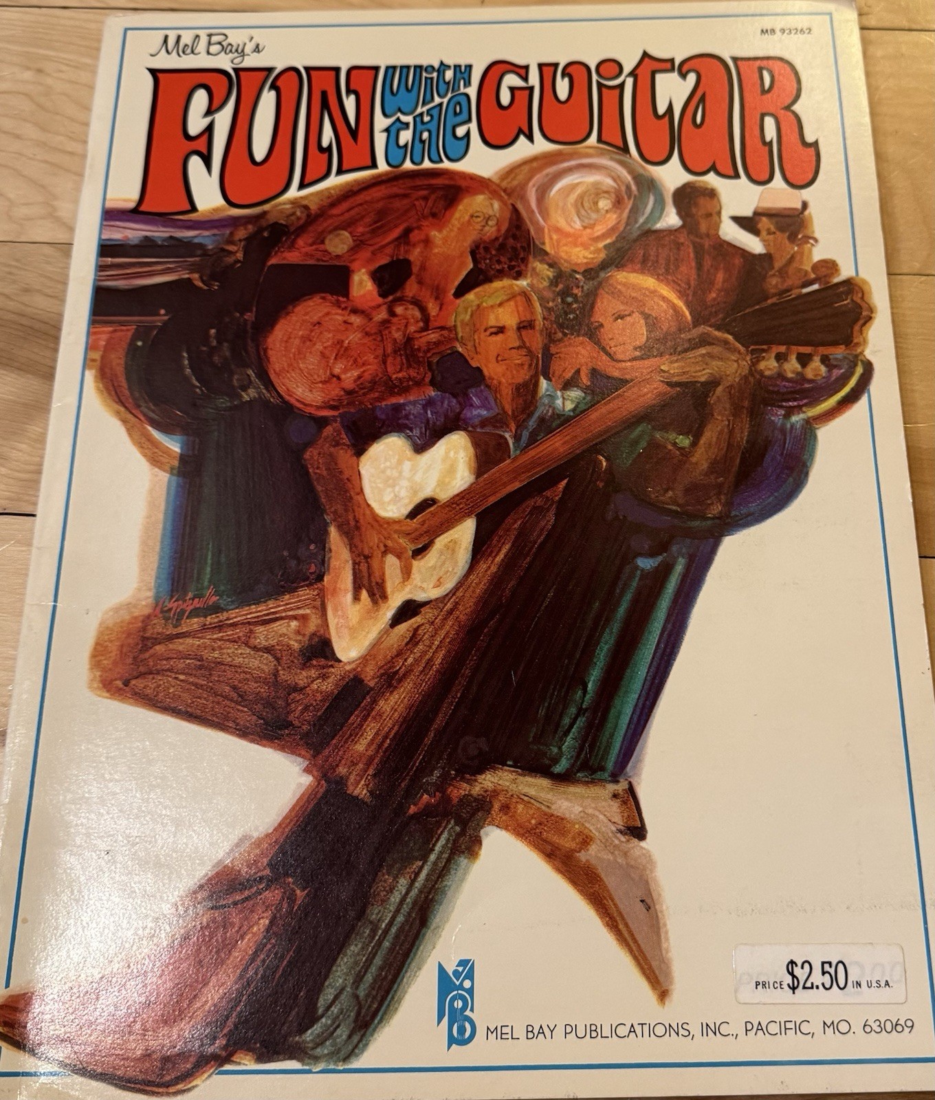 Vintage Mel Bay Fun With the Guitar Beginner Workbook Paperback 1970 Theory Folk