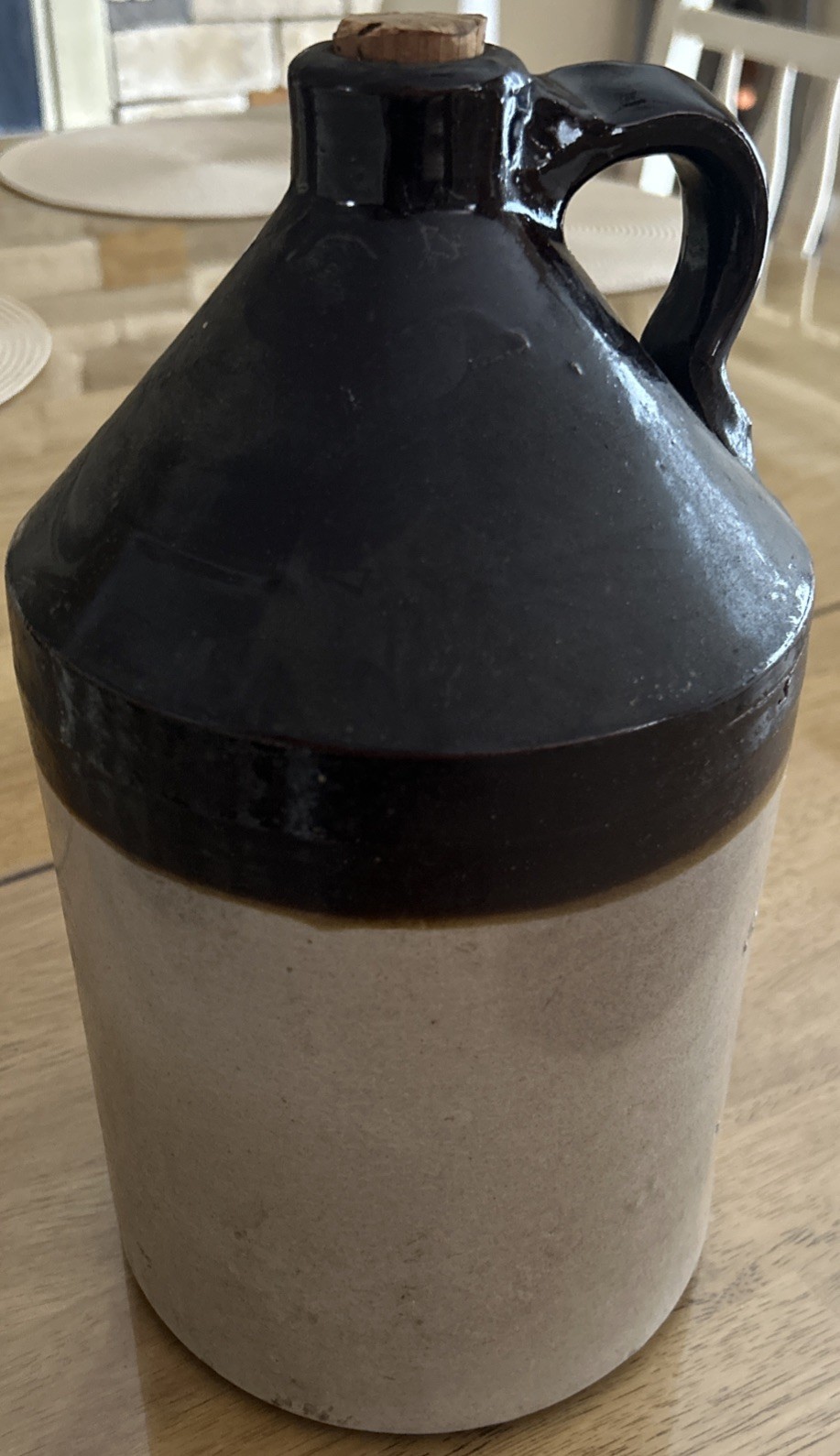 Vintage Stoneware Moonshine Whiskey Jug 