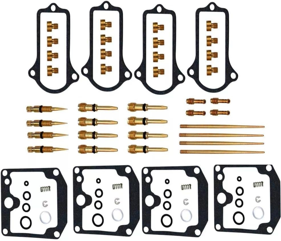 4 Pcs Carburetor Rebuild Repair Kit Compatible with Kawasaki KZ650 B 1977–1979, 