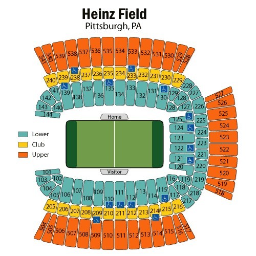 FOUR (4) AISLE Pittsburgh Steelers Season Ticket Seat License PSL - 531 Row X