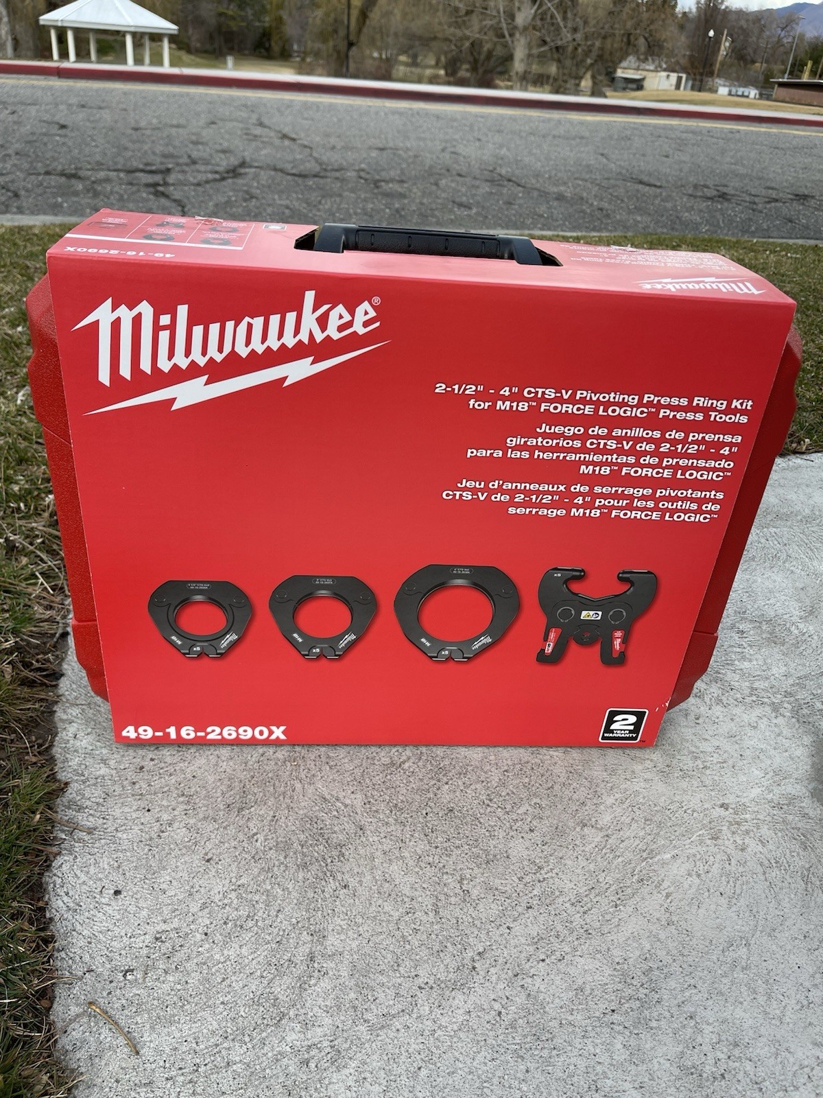 Milwaukee 49-16-2690X 2-1/2" 4" Pivoting Press Ring Kit for Copper Press Tool