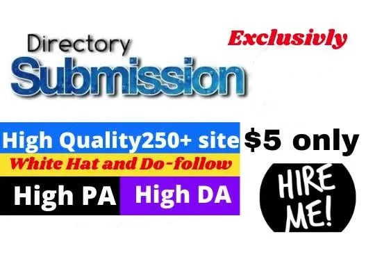 I will create manually 250+ Directory backlinks for $5