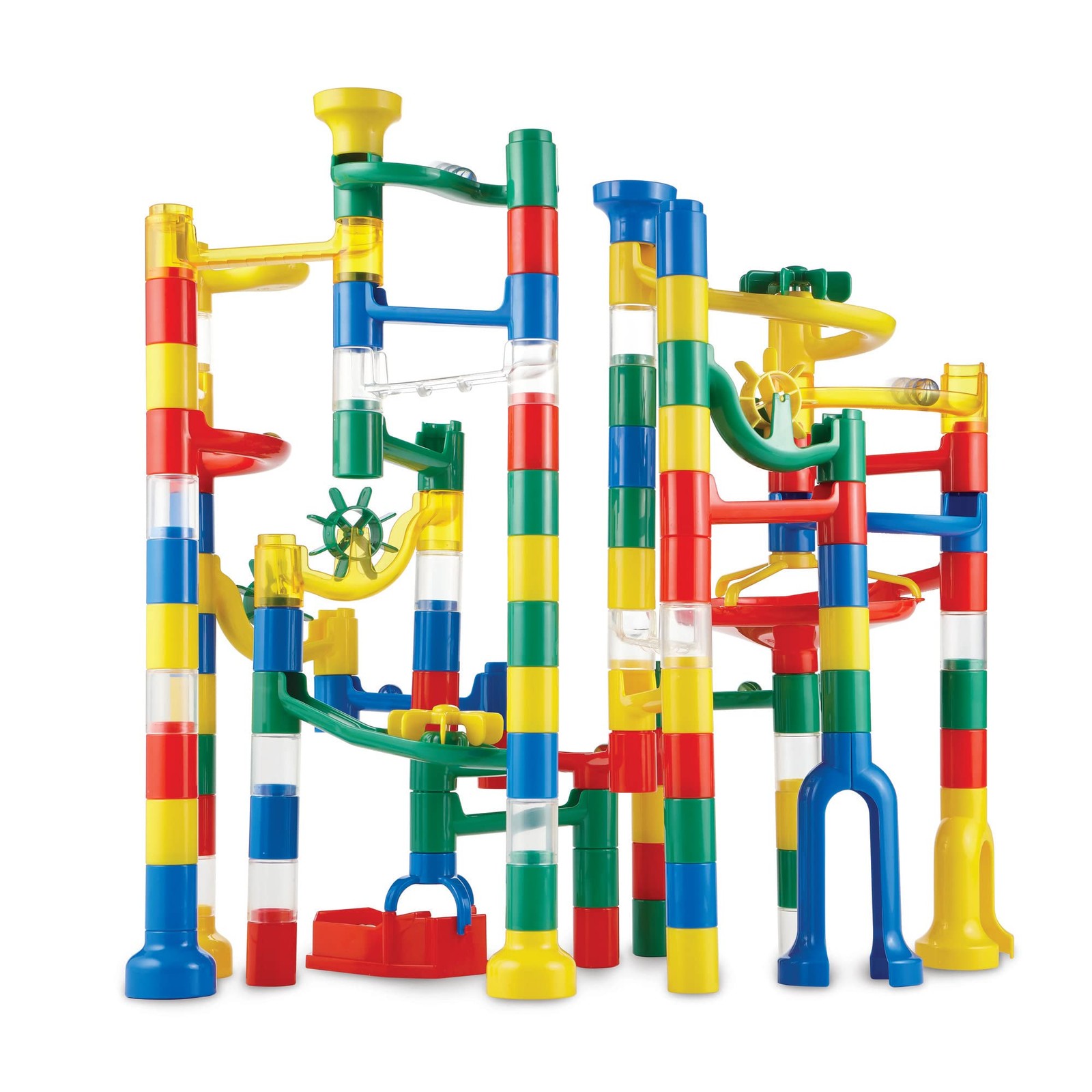 MindWare Marble Run 123 Piece Set 103 Durable Pieces and 20 Marbles STEM Buil...