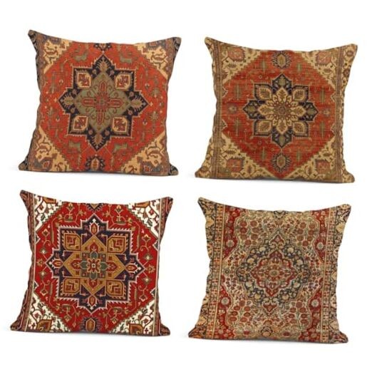  Throw Pillow Covers Home Decor Set of 4 Pillow 18" x 18" (Pack of 4) Turkey