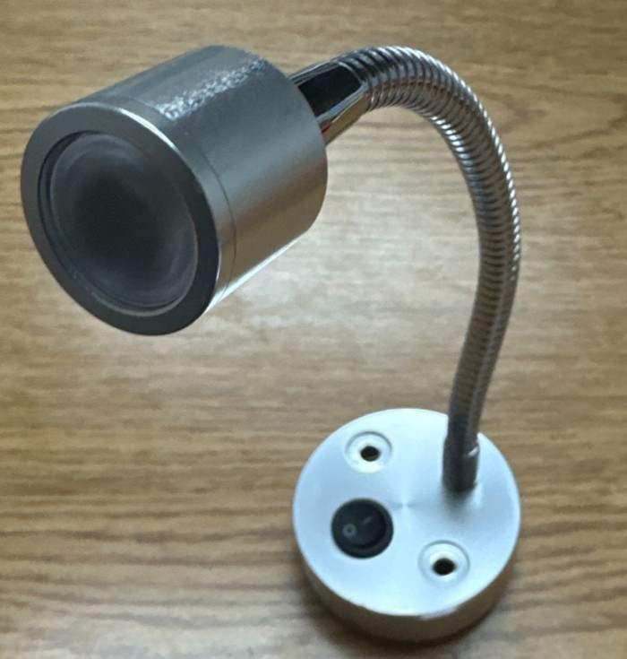 12-24V LED Gooseneck Reading Light w/ Switch Marine RV Boat Cabin Bunk Lamp Used