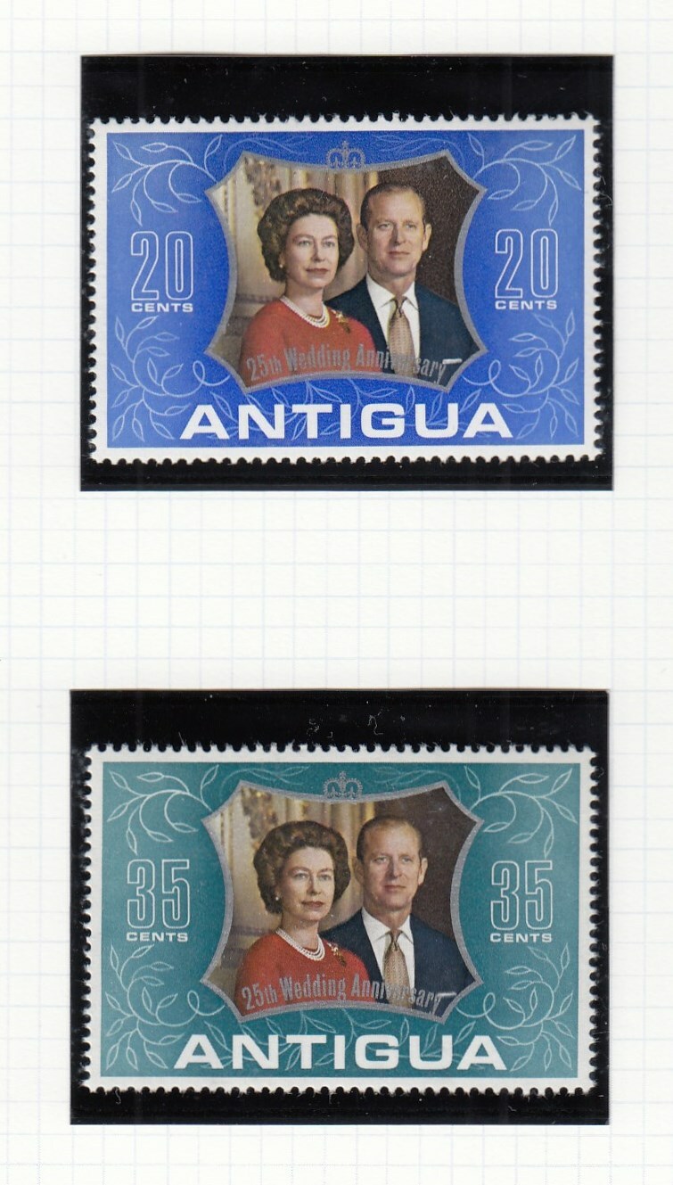 Queen Prince Philip Silver Wedding Antigua MNH 1972 (85388)