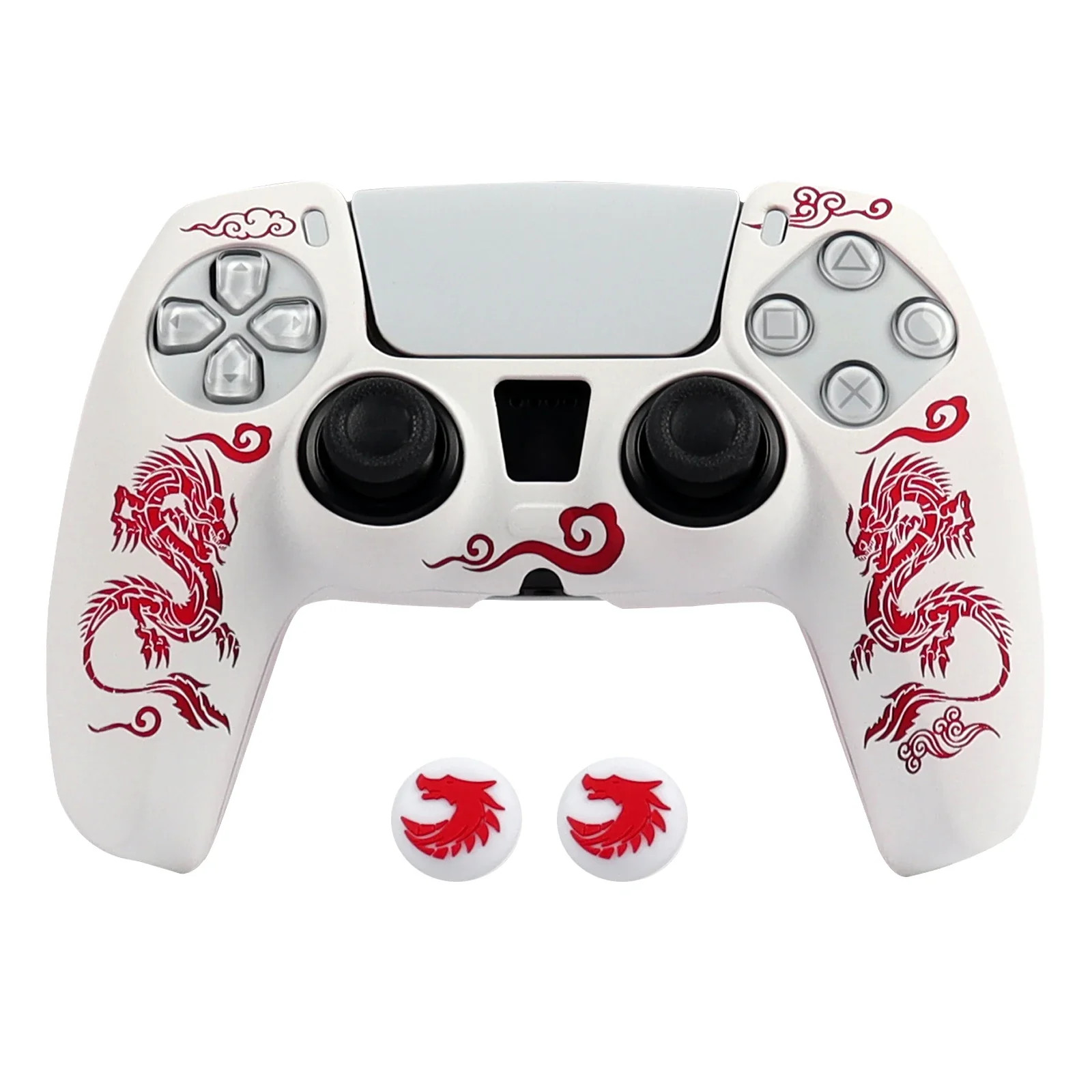 Laser Carving Soft Silicone Cover For PS5 Controller Skin Case Gamepad Joystick 