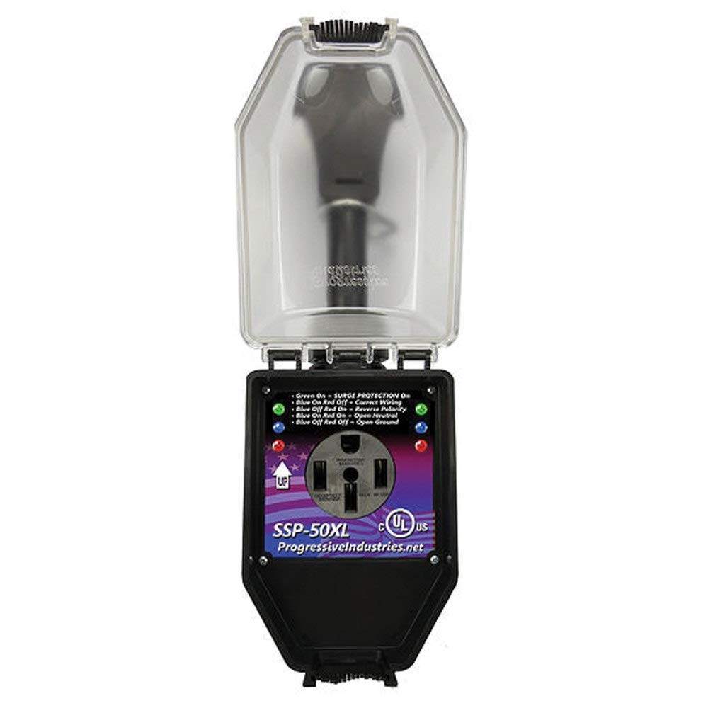 SSP-50XL Portable RV Smart Surge Protector, Black, 50 Amp