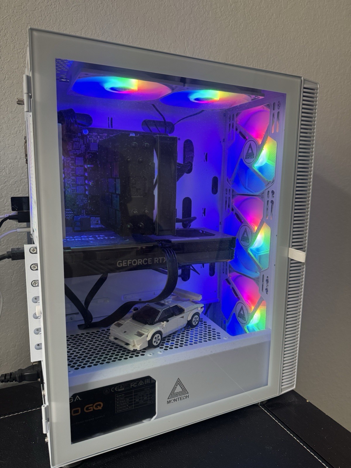 Montech White Tower Gaming Desktop GeForce RTX RGB Lighting