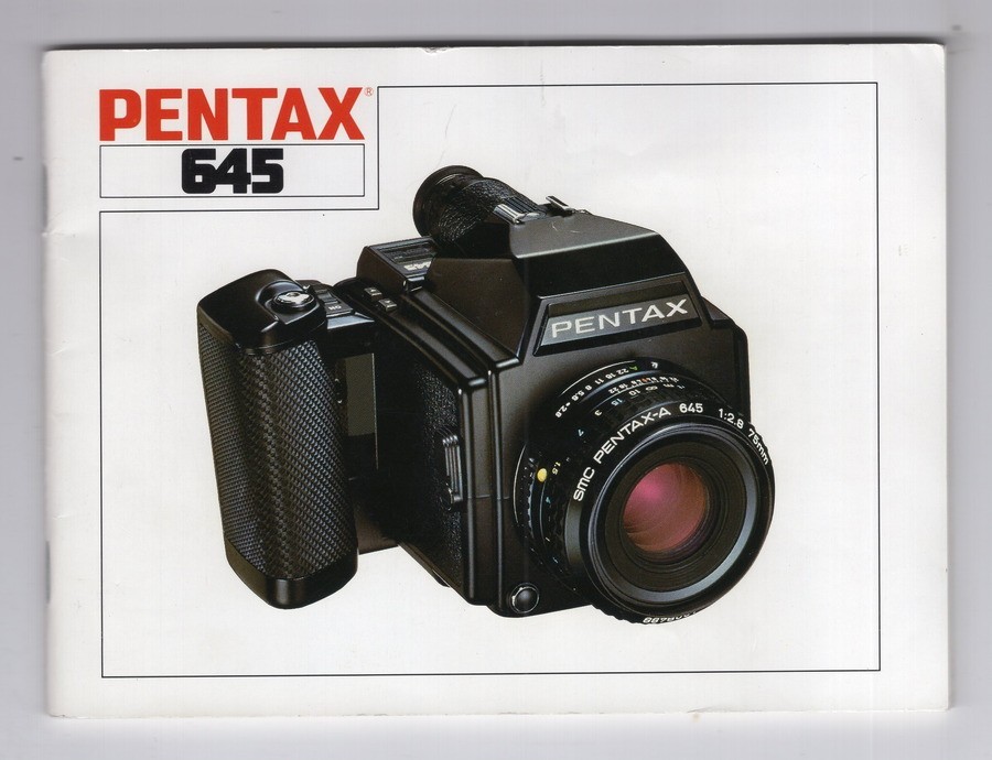 Pentax 645 Genuine SLR Camera 1988 Instruction Manual / User Guide In English