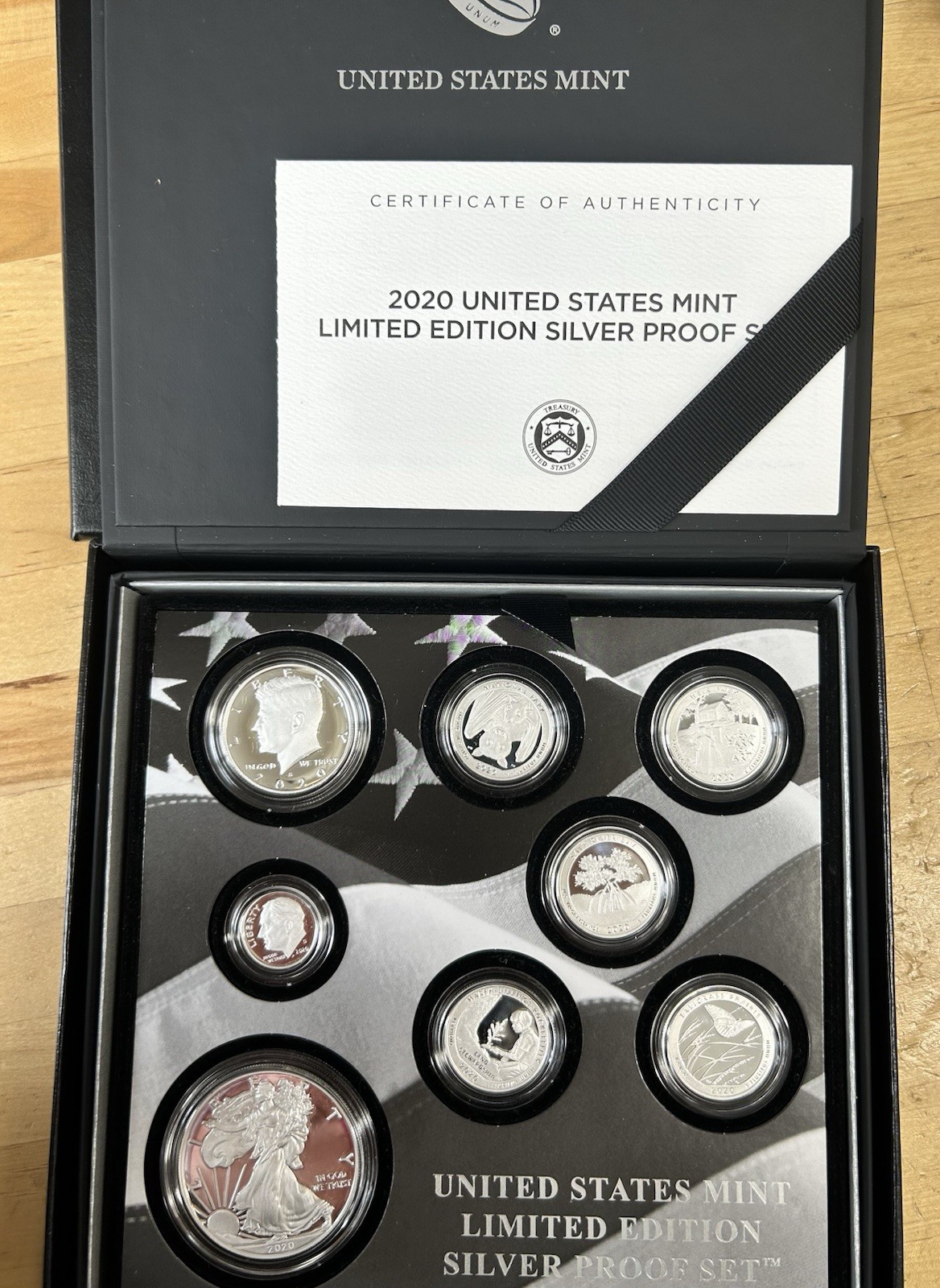 2020 Limited Edition Silver Proof Set 8 Coin Box & COA