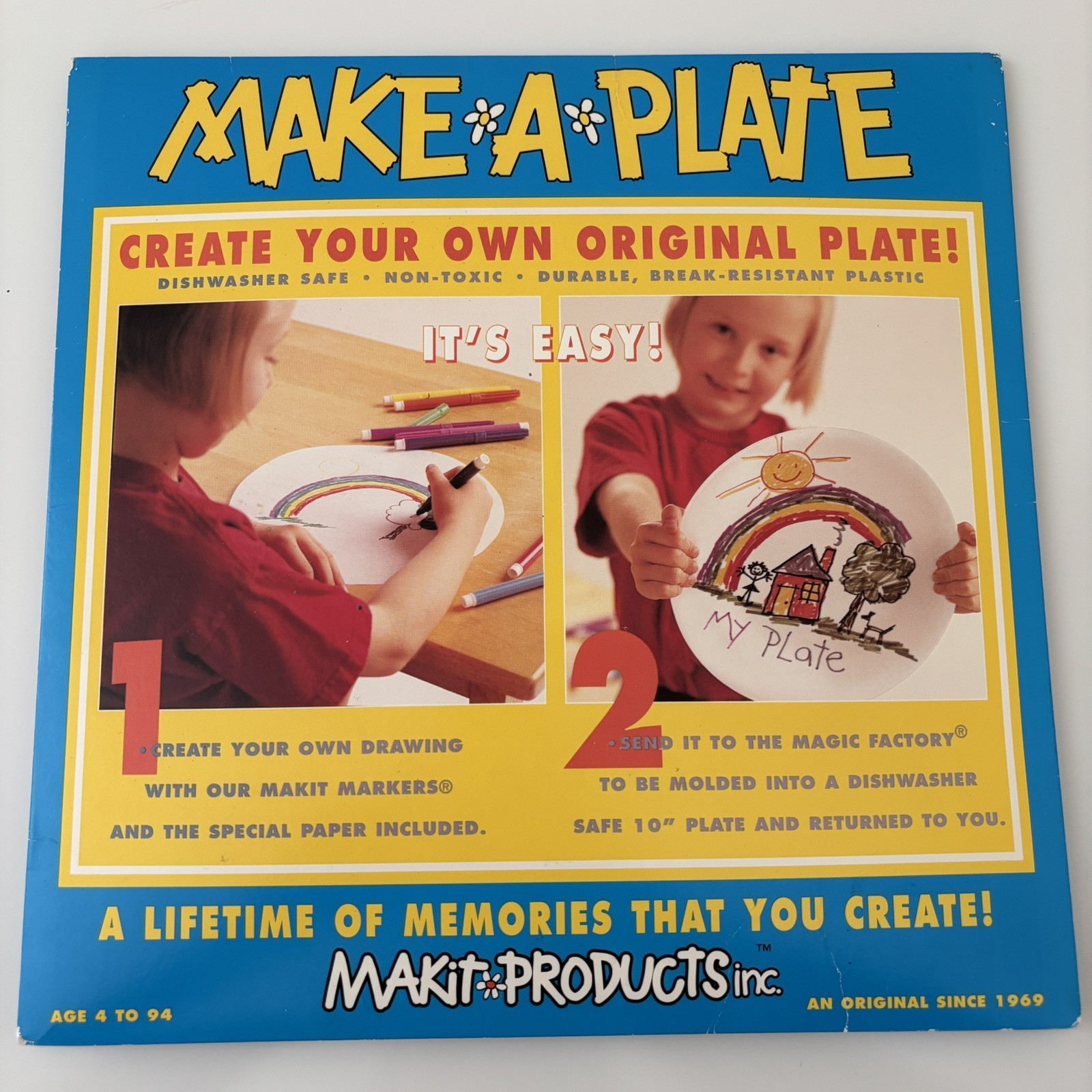 NEW Make A Plate DIY Create Your Own Plate Draw It Mail It & Use It Craft  