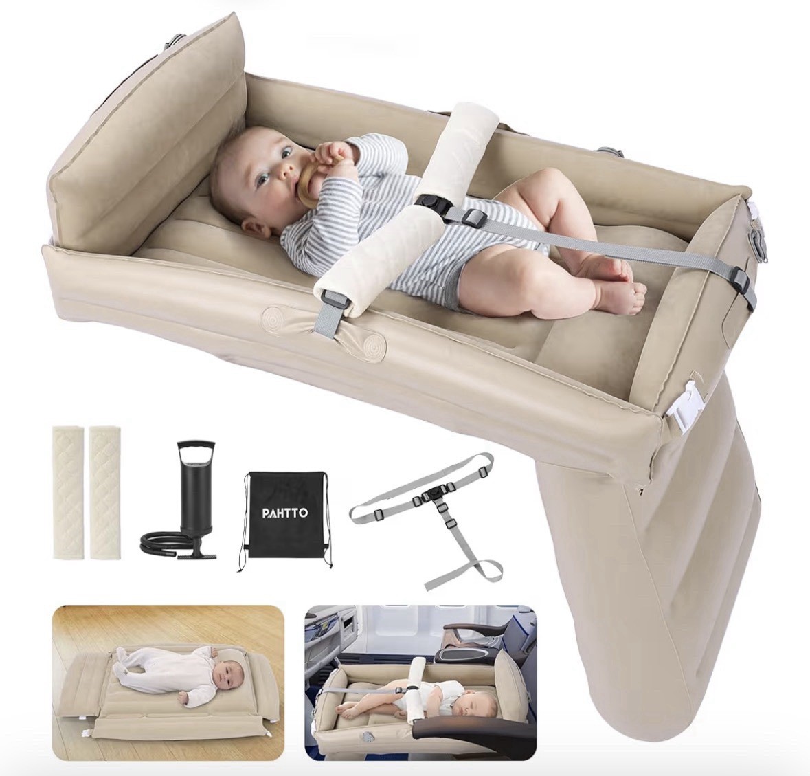 Kids Airplane Bed, Inflatable Plane Seat Extender for Toddler
