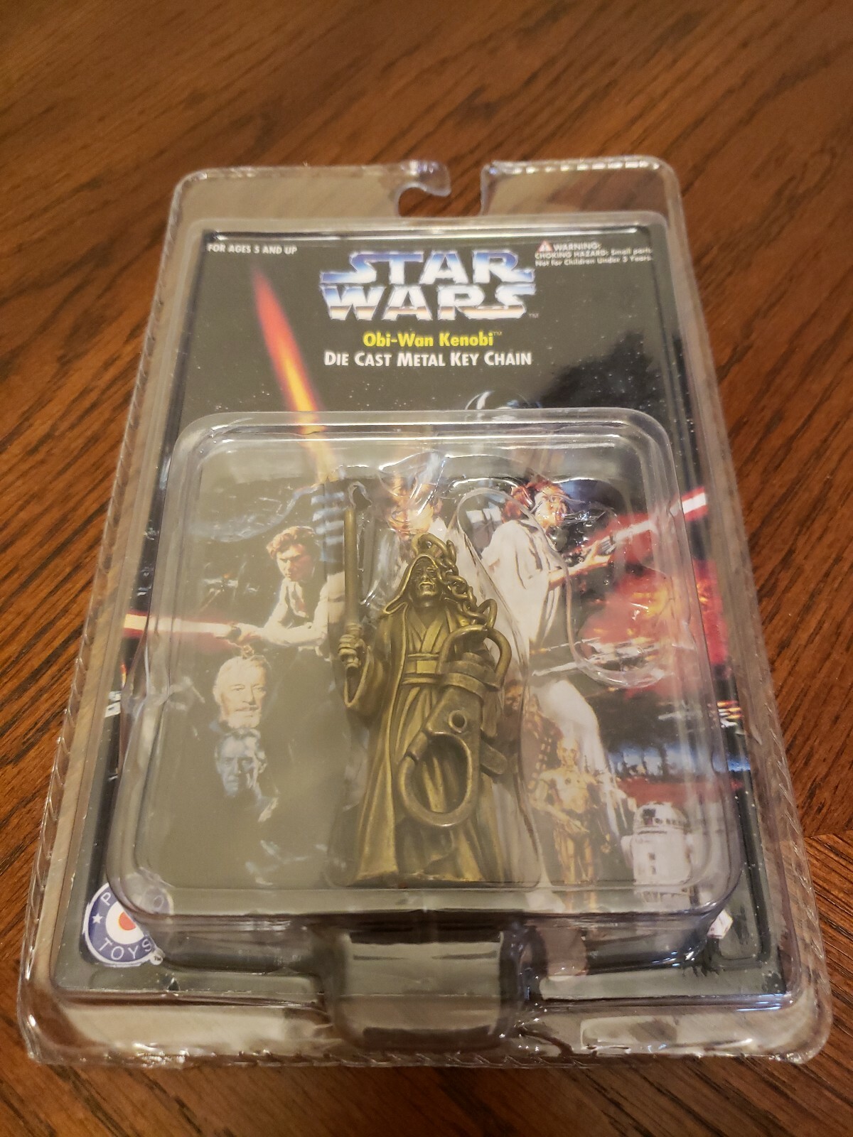 Star Wars Obi-Wan Kenobi Die Cast Metal Key Chain Original Package Vintage 1997